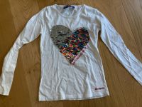 Desigual Shirt 158 164 langarm weiß Herz bint Pailetten, top Rheinland-Pfalz - Haßloch Vorschau