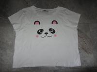Schönes T-Shirt Gr M FB-Sisters süßes Panda-Motiv weiß Bauchfrei Sachsen-Anhalt - Schkopau Vorschau
