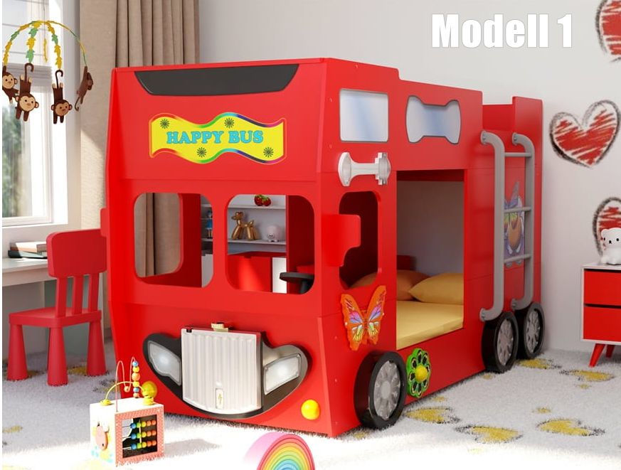 Kinderbett Hochbett Jugendbett Babybett Bagger Auto Bus LED Töne in Schöneiche bei Berlin