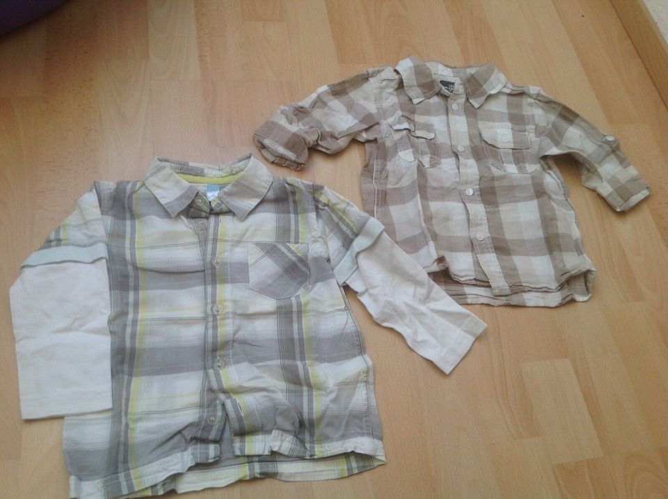 2 x Hemd Gr. 86 Langarmshirt Hemden top Zustand in Schüttorf