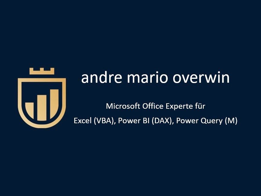 Experte für Excel (VBA), Power BI (DAX), Power Query (M) in Essen