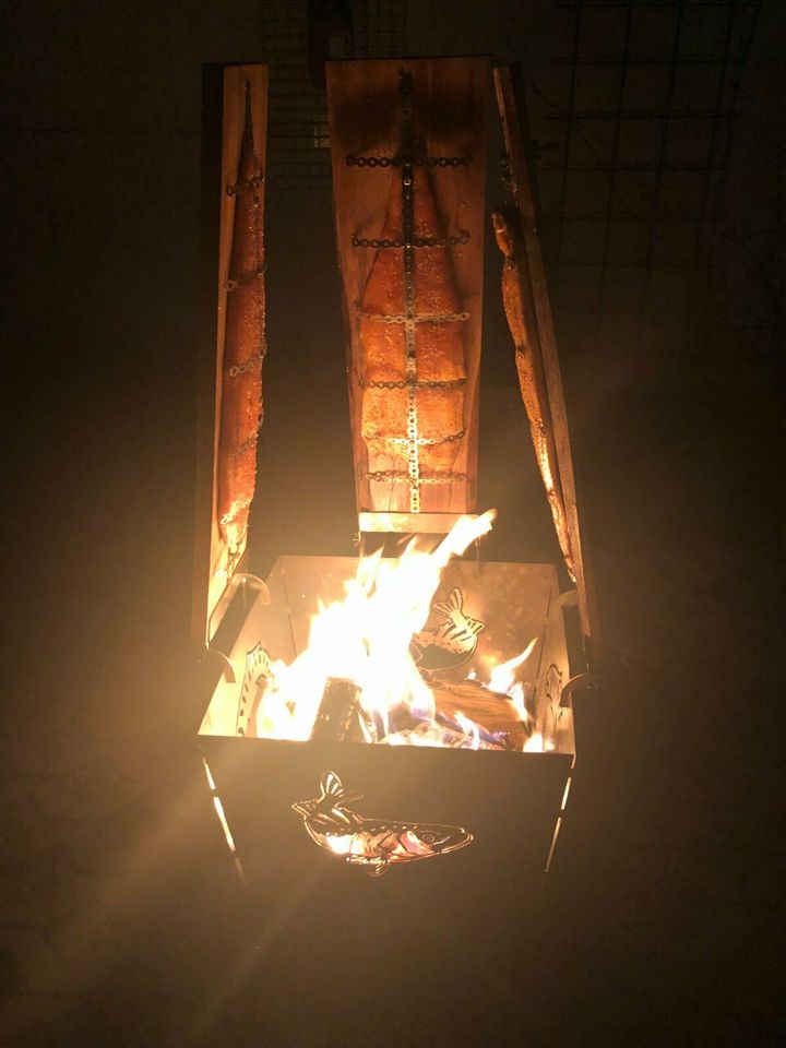 Flammlachs Feuerlachs Loimulohi Lachs grillen in Leipzig