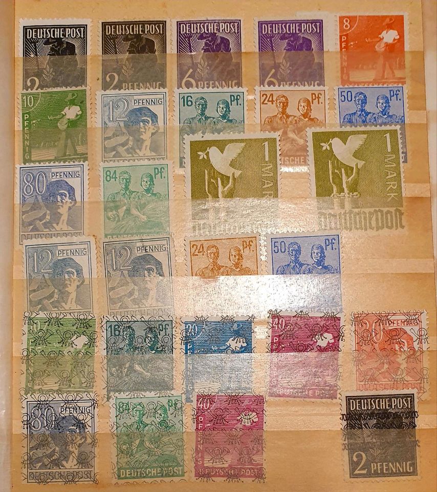 Briefmarken Deutsches Reich und amerikanischer Besatzungszone Pos in Westoverledingen