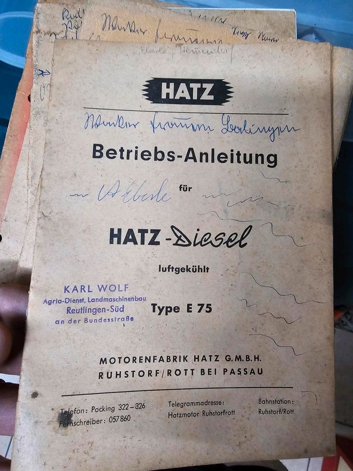 Hatz Agria Kramer Ersatzteilkatalog in Schömberg b. Württ