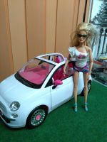 Barbie Auto Fiat mit Puppe Rheinland-Pfalz - Elmstein Vorschau