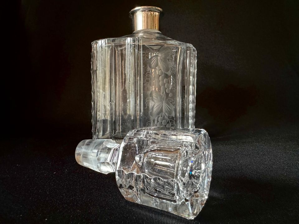 Antik Whisky Jugendstil Silber 830 Karaffe Deyhle in Hagen