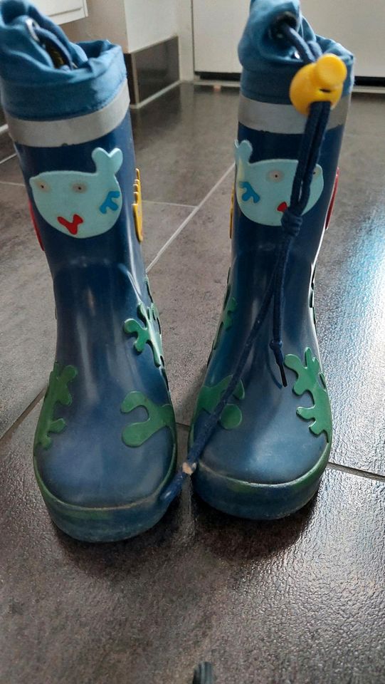 Größe 24, 25 gut erhaltene Regenschuhe Gummistiefel Kinder blau in Bottrop