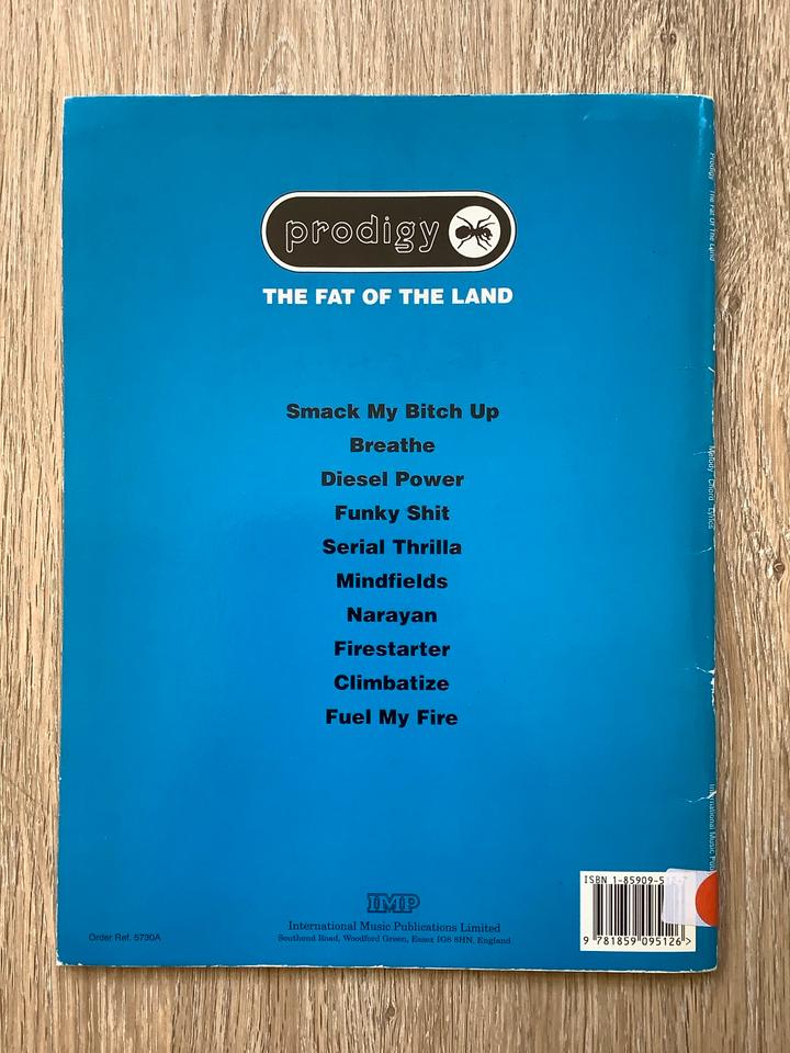 Prodigy The Fat Of The Land Melody Chord Lyrics Notenbuch in Leipzig