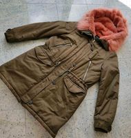 Zara M 38 Parker Wintermantel Jacke pink khaki grün Mantel Fell Niedersachsen - Damme Vorschau