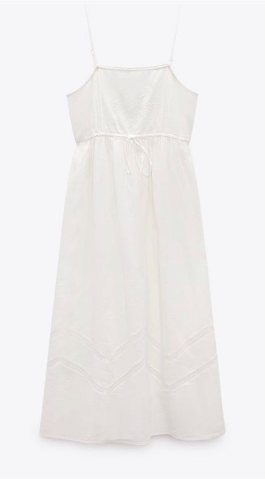 Zara Maxikleid Creme weiss Stickerei Gr M 38 off white in Berlin