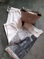 ❤️Joggpants weiß 44 46 Shirt grau Handtasche passend grau Niedersachsen - Hemmingen Vorschau