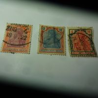 briefmarke 1,5, 2  und 4 mark  Germania Deutsches Reich 1920 Nordrhein-Westfalen - Kranenburg Vorschau