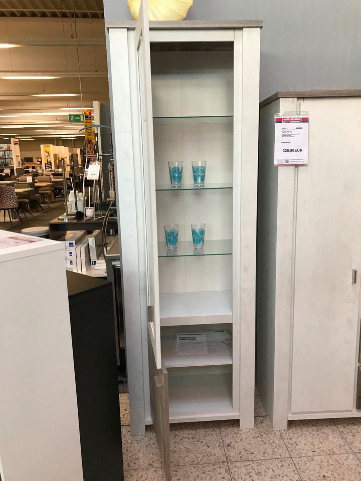 Standvitrine Seitenvitrine Paddy weißVintage Eiche statt 279,90€* in Kulmbach