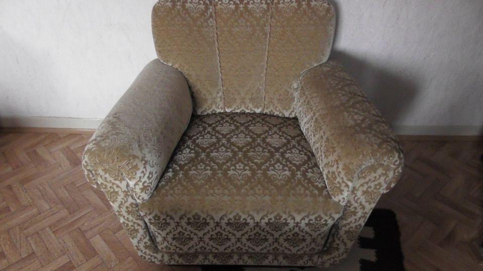 50er-Jahre Federkern Sofa und Sessel in Fritzlar