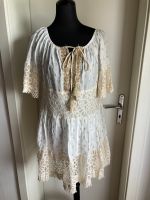 Superschönes Sommerkleid, weiß, beige, gold, Spitze, 38 40 Hessen - Ginsheim-Gustavsburg Vorschau