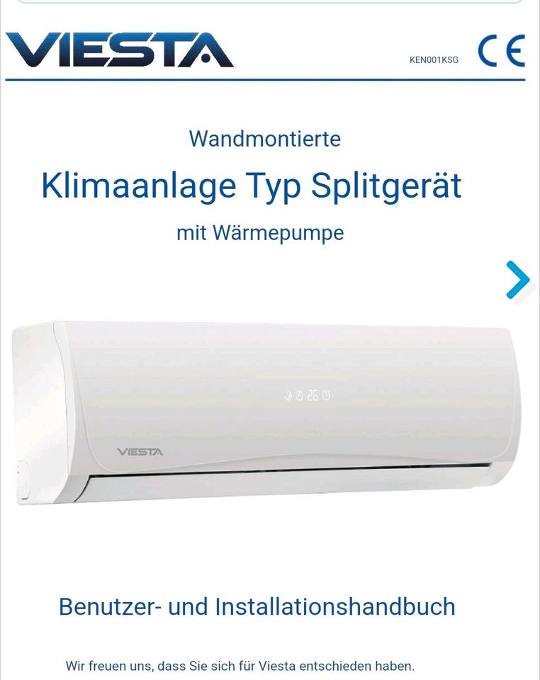 Klimaanlage Typ Splitgerät mit Wärmepumpe in Arnsberg