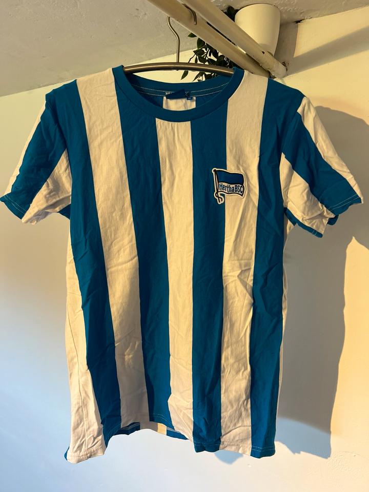 Hertha BSC T-Shirt blau weiß gestreift in M zu verkaufen in Sassenburg