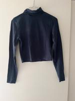 Rollkragen-Top T-Shirt Shirt bauchfrei croptop dunkelblau 36 H&M Hessen - Fuldatal Vorschau