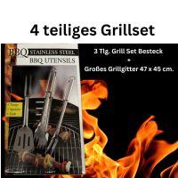 Grillgitter BBQ + Grillbesteck Grillset Gabel Zange Gutwender Nordrhein-Westfalen - Erkrath Vorschau