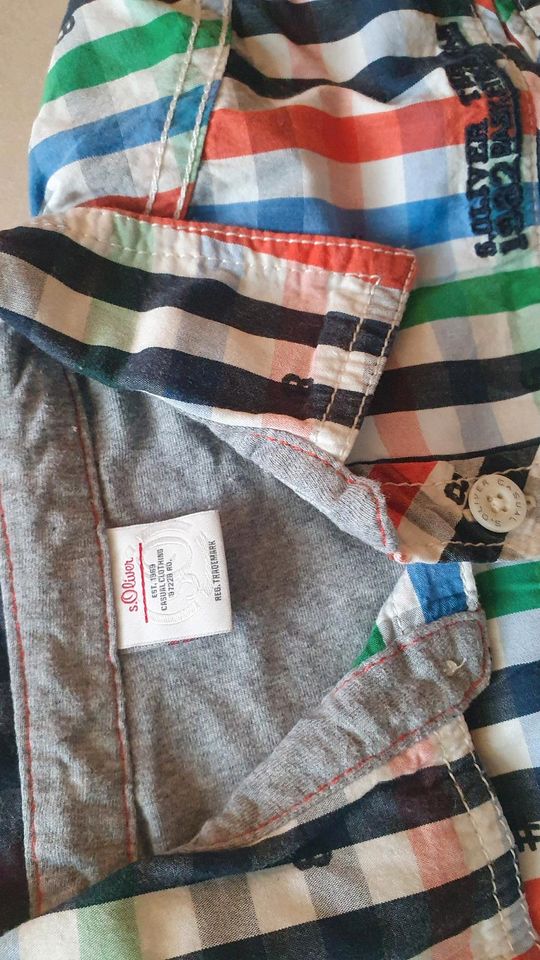 Jungen Kleidung 116/122- langarm kurzarm Hemd S'Oliver Tom Tailor in Elchesheim-Illingen