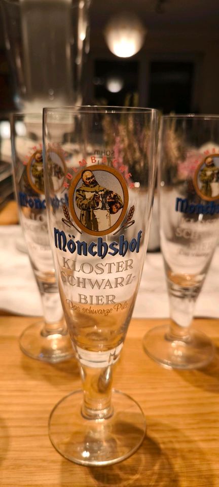 6 Biergläser Schwarzbier Mönchshof Glas Set Bierglas  Pils in Peine