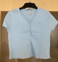 Shirt kurzarm mit Knopfleiste blau von H&M (Gr. 170), neu Bayern - Moosinning Vorschau