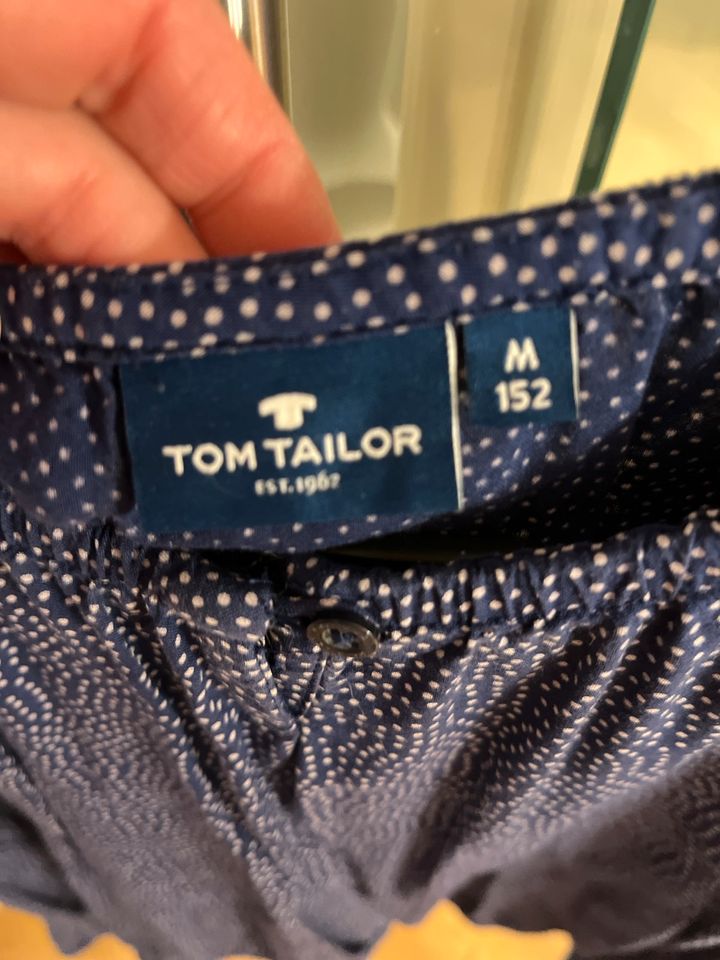 Tom Tailor Blusen Shirt blau Punkte weiß 146 152 in München