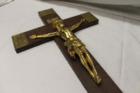 Omas sehr altes Kreuz Jesu Inri Eiche Messing Kirche Religion Sig Nordrhein-Westfalen - Eitorf Vorschau