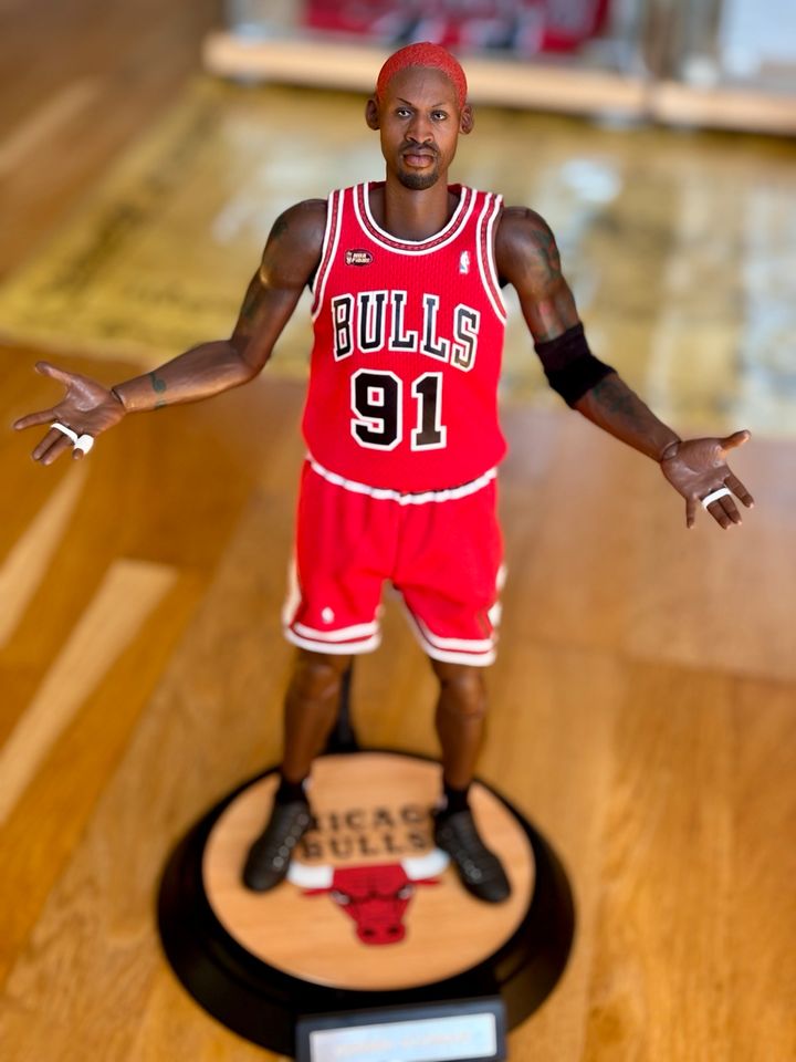 Enterbay 1:6 DENNIS RODMAN Chicago Bulls NBA Figur Original in Kandel