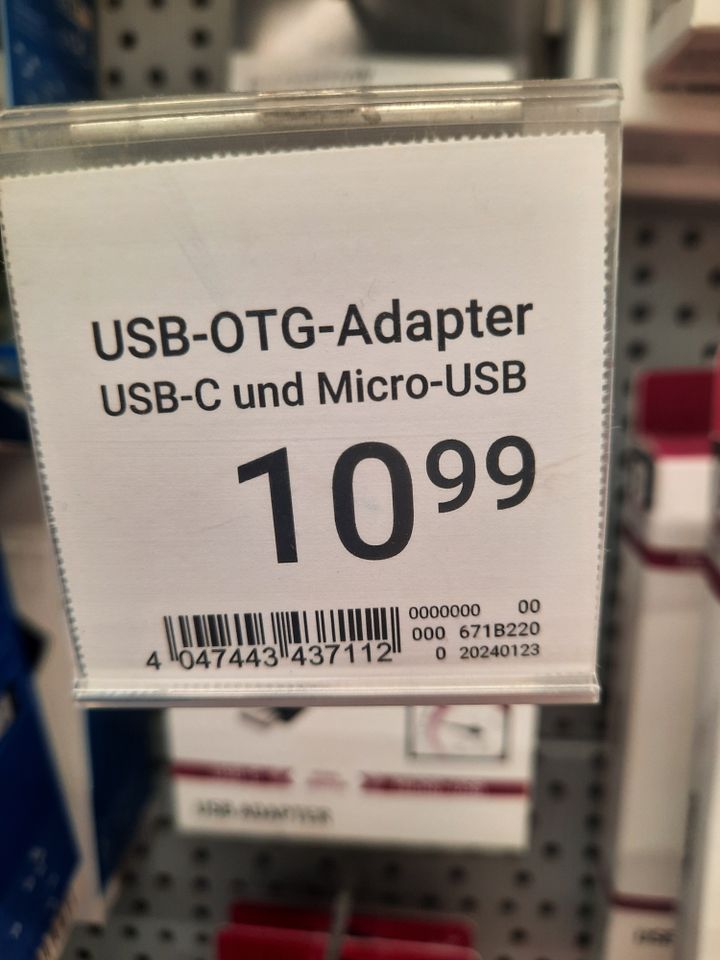 Adapter Micro-USB zu C in Barbing