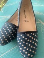 Neu! Tamaris 39 Loafer Ballerina Espandrille blau/weiß Sterne Brandenburg - Stahnsdorf Vorschau