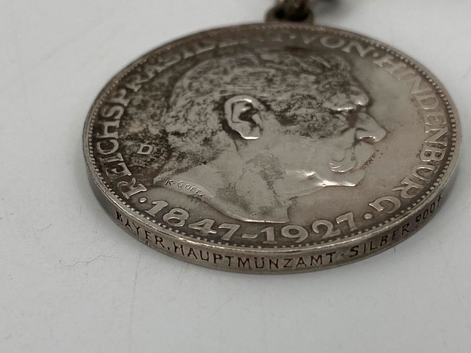 * SILBER MÜNZE REICHSPRÄSIDENT VON HINDENBURG 1927 GEDENKMEDAILLE in Berlin