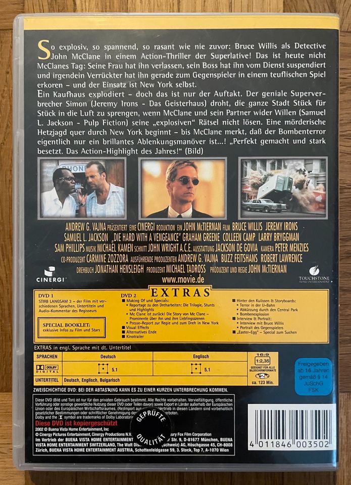 2 DVDs ➤ Stirb Langsam Jetzt erst Recht Bruce Willis ✶ Special... in Rosengarten
