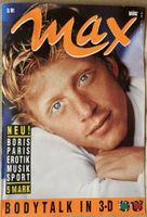 Max Zeitschrift Magazin 3/91 Titel Boris Becker Bayern - Mainaschaff Vorschau