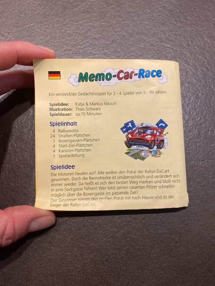 Memo Car Race Gedachtnisspiel ab 5 Jahre in Siedenburg