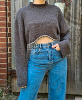 Grauer Zara Strickpullover Jewel Sweatshirt Glitzersteine Glitzer Brandenburg - Panketal Vorschau