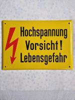 Emailschild, DDR, Vorsicht Hochspannung Sachsen - Dohna Vorschau