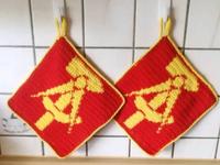 Topflappen DDR Wappen Ostalgie gehäkelt häkeln Kreis Pinneberg - Uetersen Vorschau
