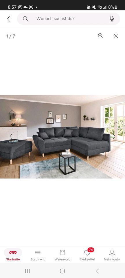 Homeaffair Ecksofa, wohzimmer  sofa mit hocker, wie neu in Marl