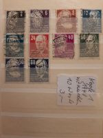 Briefmarken SBZ 1948 Berühmte Pers. Köpfe 1, 10x gest. Borsdorf - Zweenfurth Vorschau