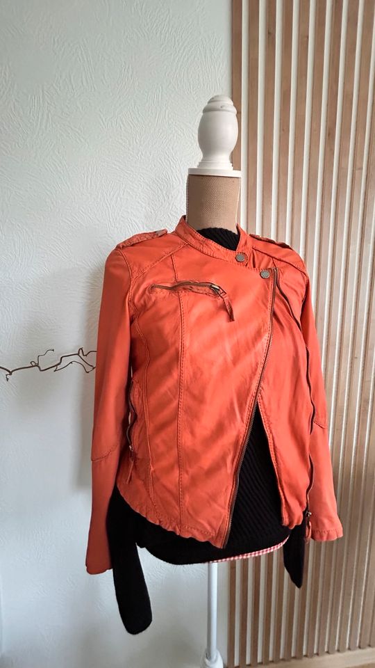 Damen Lederjacke OAKWOOD / orange in Löhne