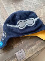 Flieger Kinder Mütze Cool Fleece blau gelb Brille Ohrklappen 3-7J Nordrhein-Westfalen - Kirchlengern Vorschau