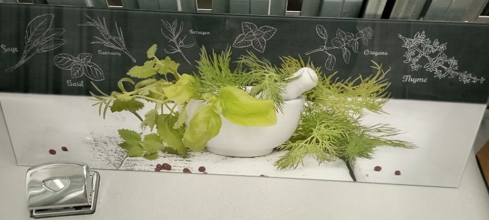 Glasbild Kräuter für Küche ode Esszimmer in Bad Schwartau