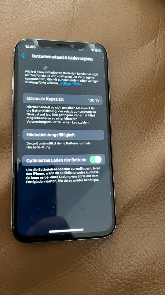 iPhone X voll Funktionsfähig Akku Kapazität 100% in Calw