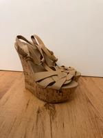 Beige Keilsandaletten mit Korkabsatz - Gr. 39 Düsseldorf - Rath Vorschau