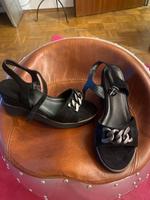 Tamaris Wedges Sandaletten mit Kette Silber schwarz 40 Sommer top Aachen - Aachen-Mitte Vorschau
