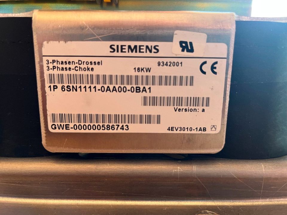 Siemens 6SN1111-0AA00-0BA1 3 Phasen Drossel in Gaggenau
