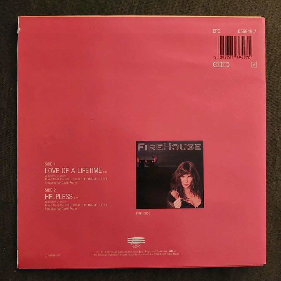 Firehouse, 7"Single, Vinyl, Schallplatte, mint in Paunzhausen