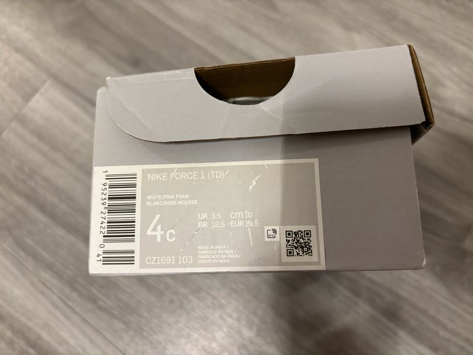 Nike Force, Babyschuhe, 19,5, NEU, weiß rosa in Leinfelden-Echterdingen