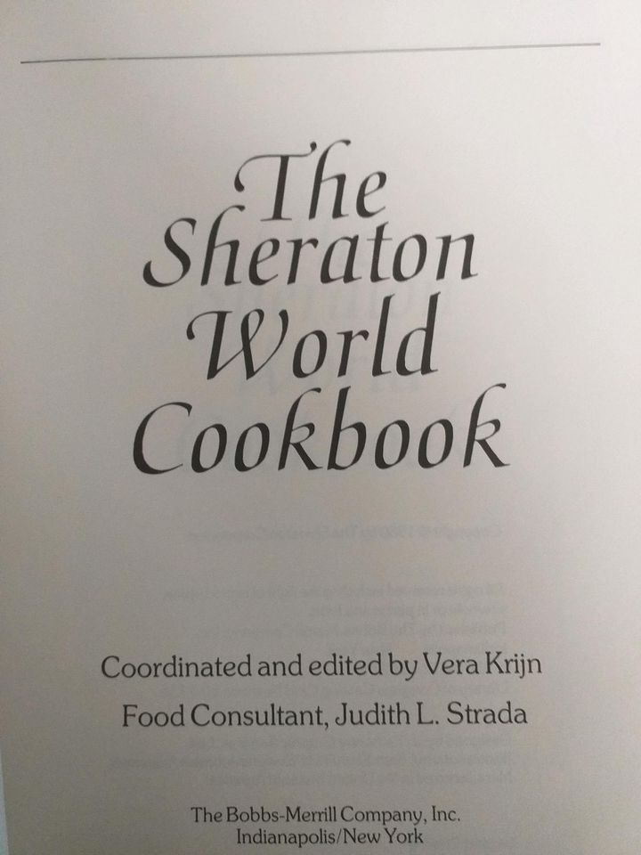 Kochbuch-The Sheraton World Cookbook in Maisach